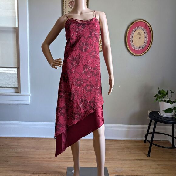 Vintage 90s Y2K Positive Attitude Midi Dress Whimsygoth Glitter Fairycore 8P - Picture 2 of 11